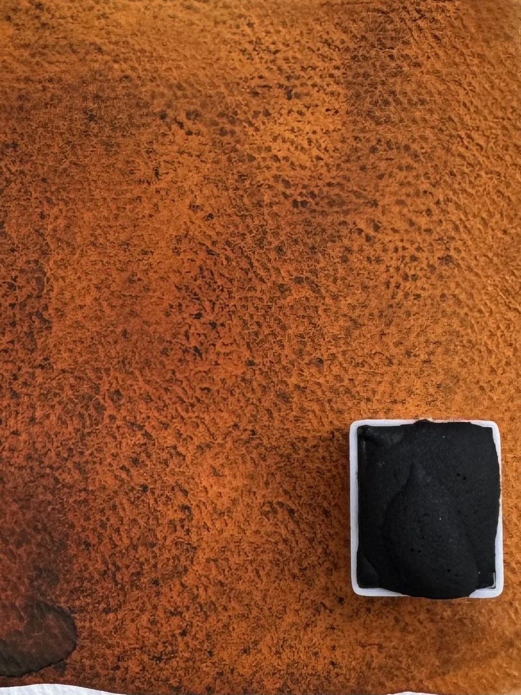 Акварель с грануляцией "Девятихвостый Лис" (серия: Эксперименты) — изображение 2